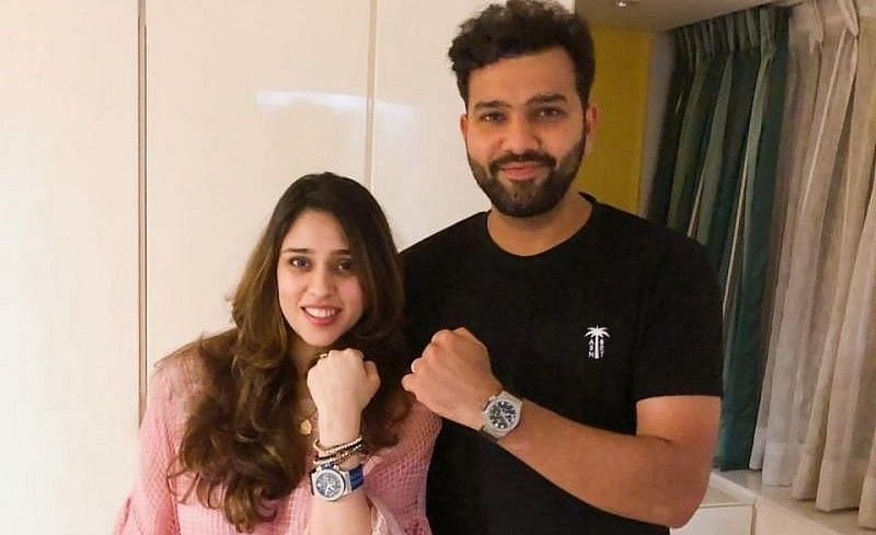 Rohit Sharma with wife