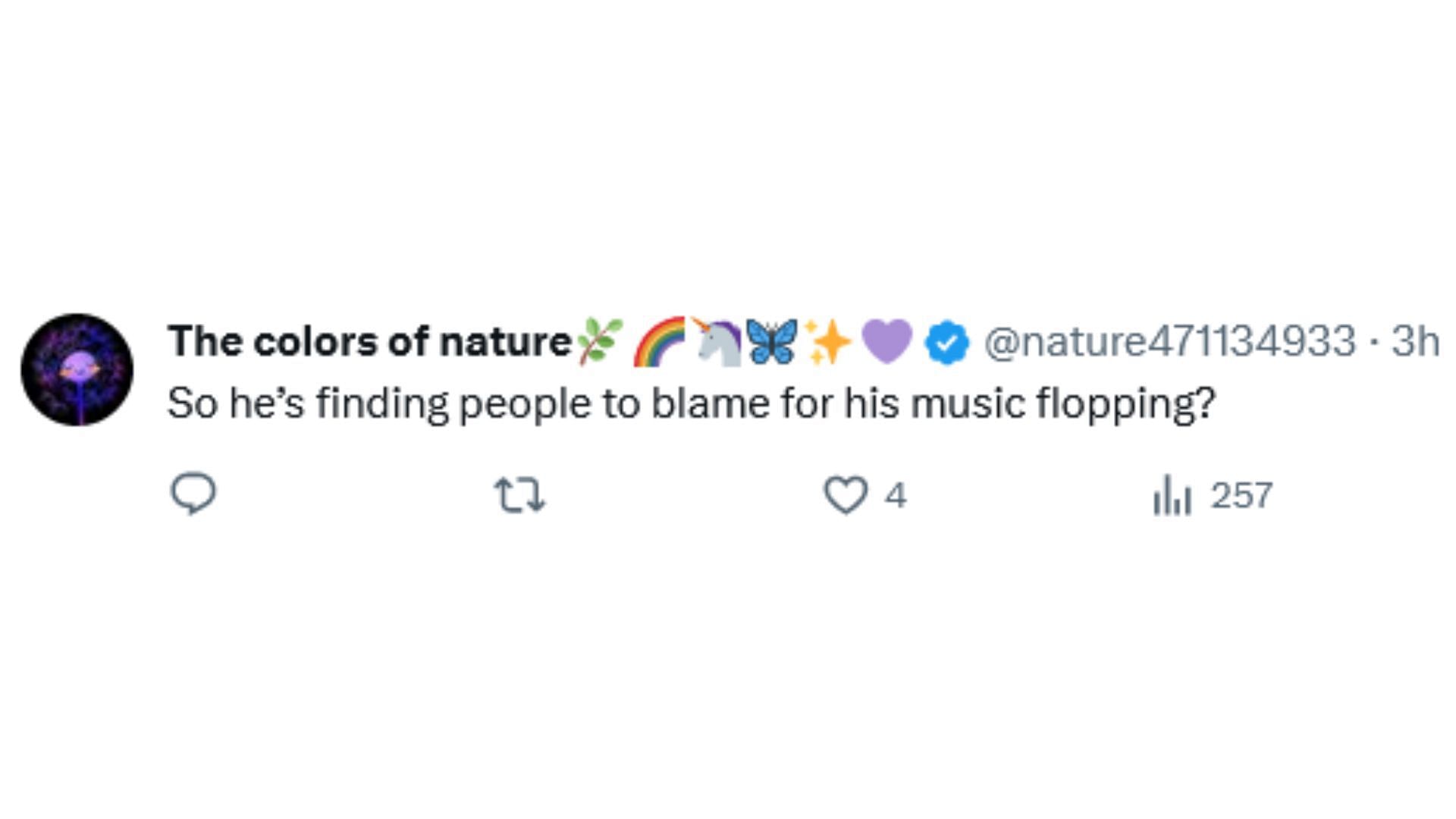 Netizens mock Timberlake for his recent comment regarding the Britney drama (Image via X / @nature471134933)