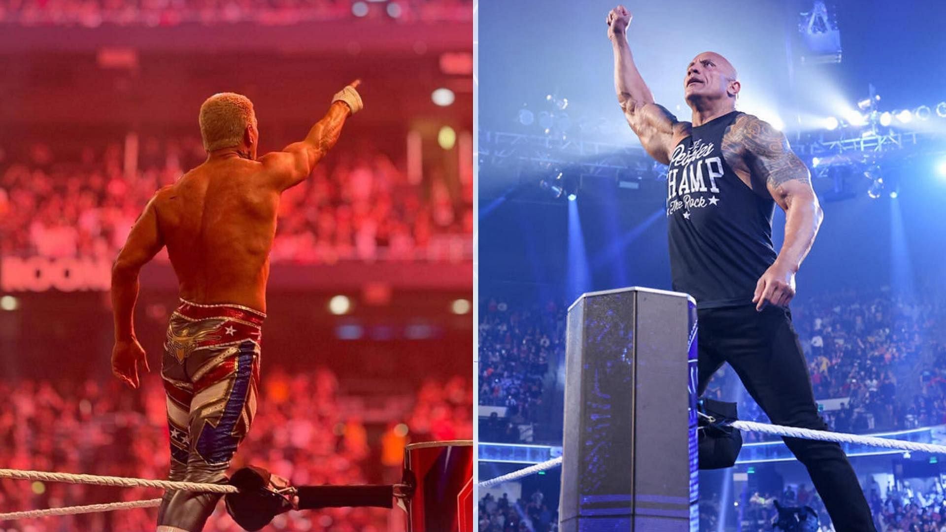 The Rock seemingly replaced Cody Rhodes at WrestleMania