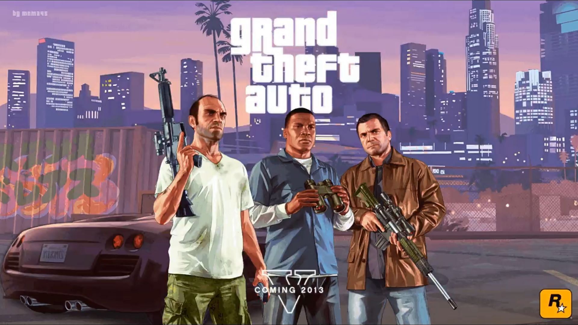 The Grand Theft Auto 5 cover art inspired by Grand Theft Auto 6 (Image via X/@mnm345x)