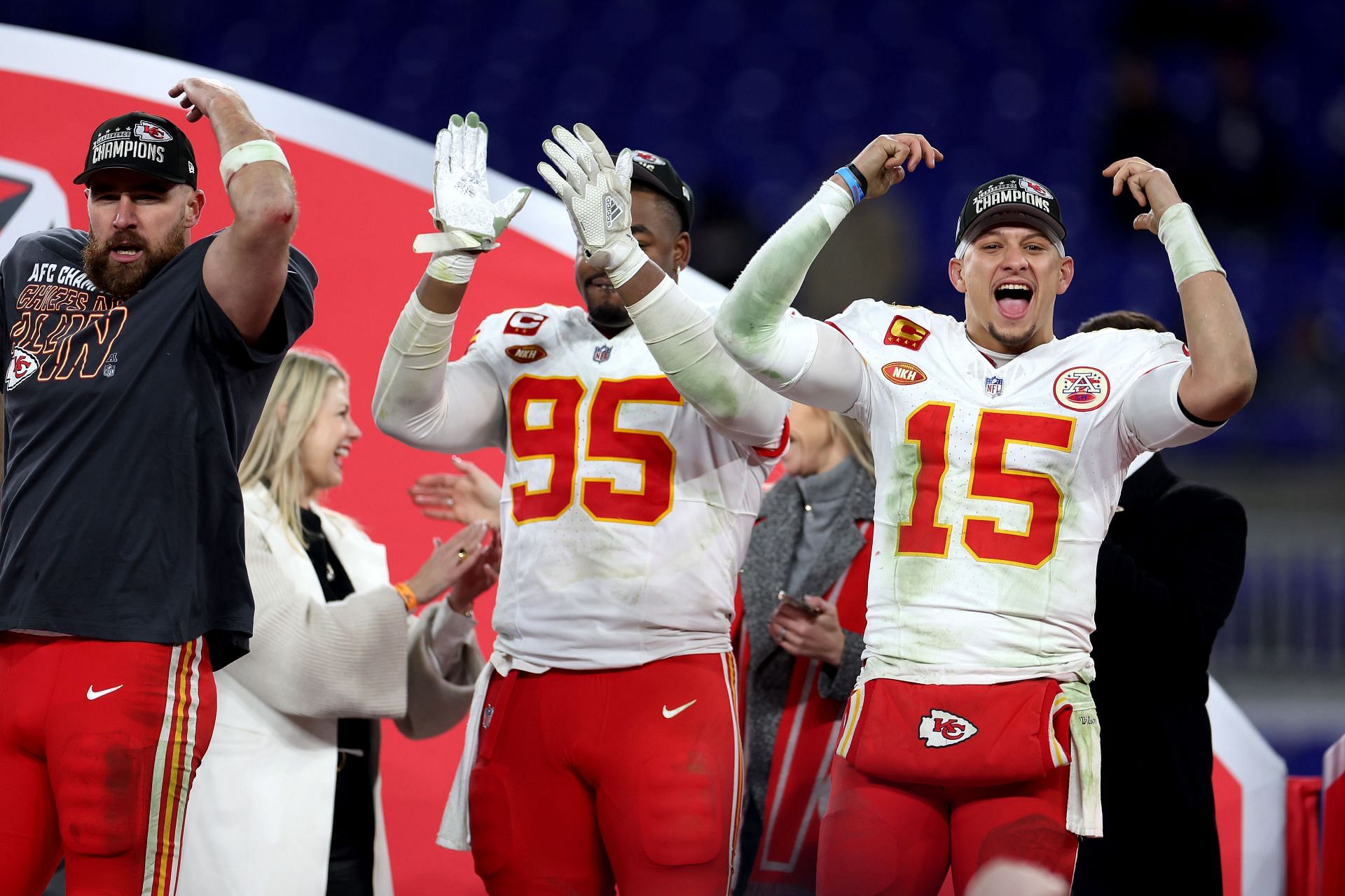 Patrick Mahomes at AFC championship - Kansas City Chiefs vs. Baltimore Ravens