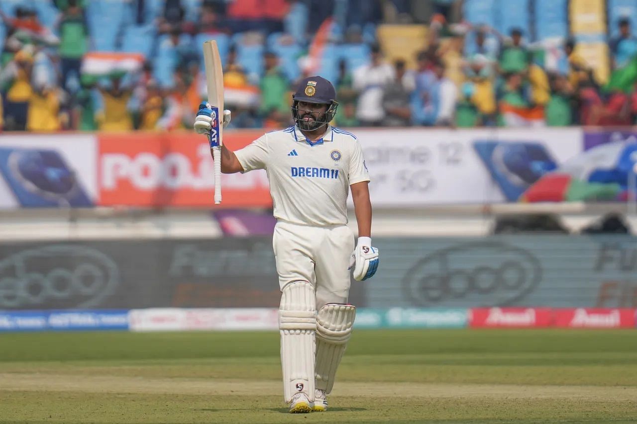 Rohit Sharma scored a century on Day 1 of the Rajkot Test. [P/C: BCCI]