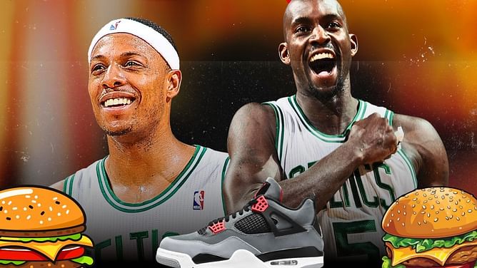 Kevin Garnett and Paul Pierce recount saving $100 and working at Burger King to buy their first Jordans: "Blew my whole check"