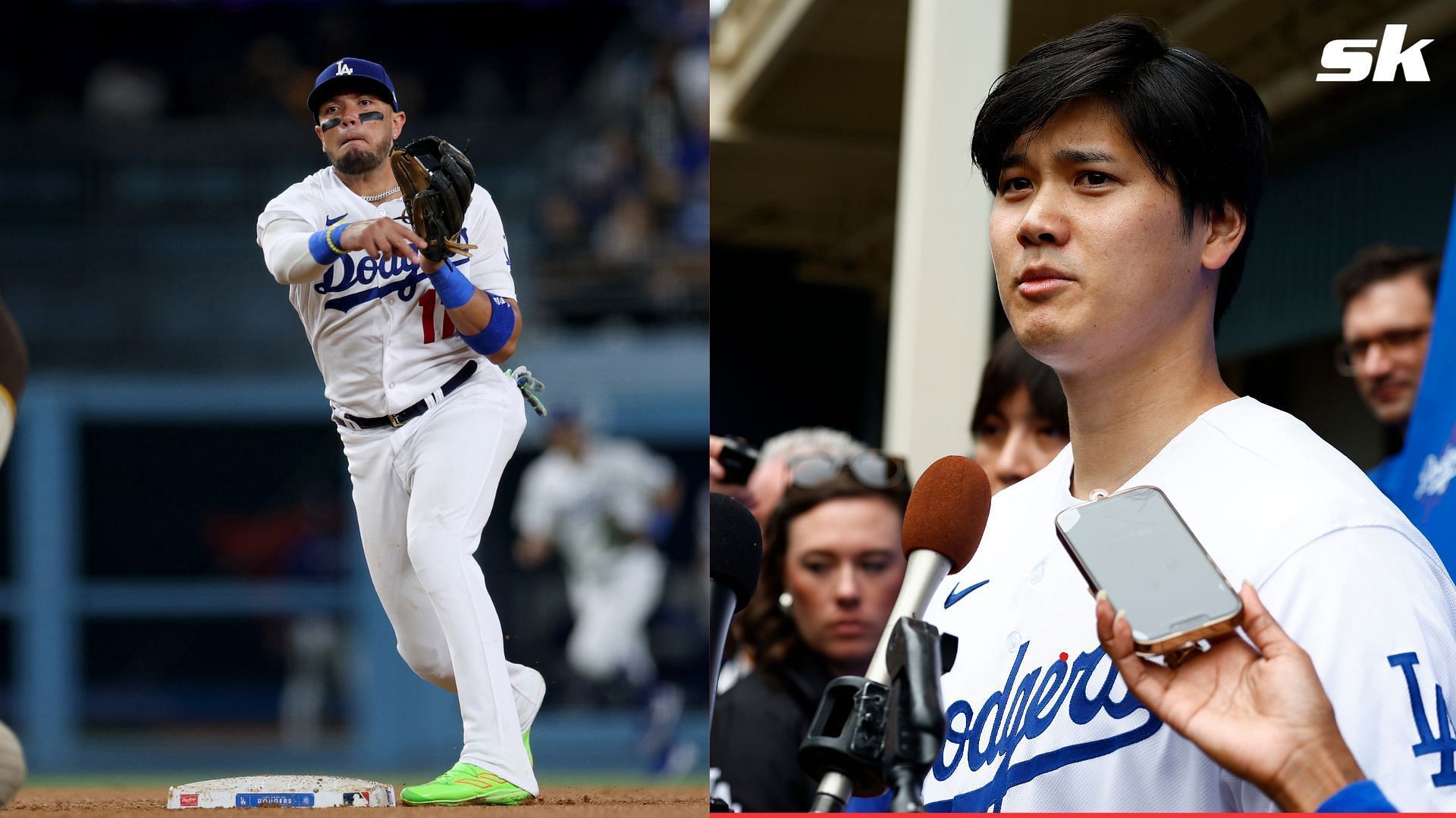 Miguel Rojas shared some laughs with Shohei Ohtani at the annual chicken wing eating contest in LA