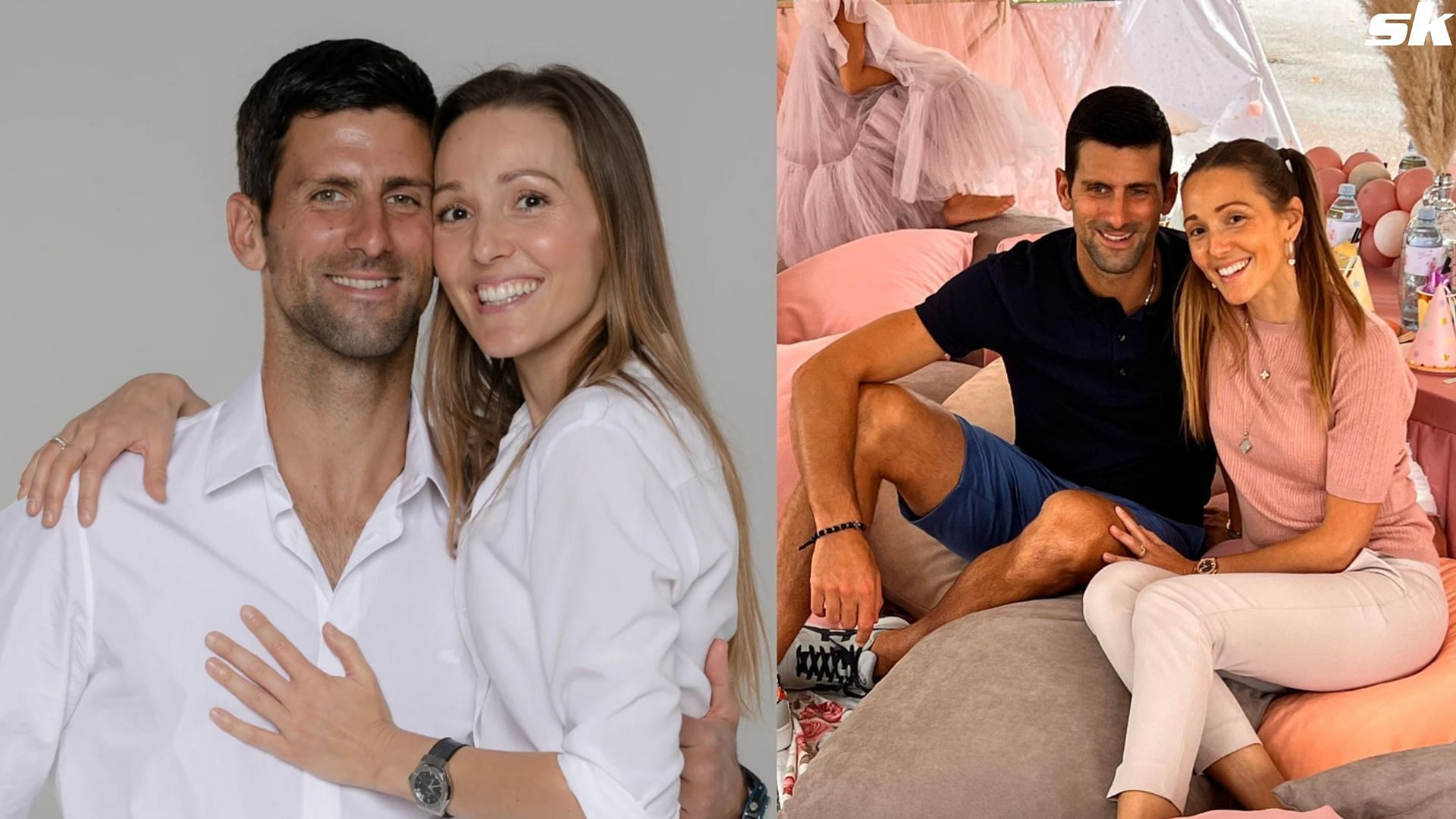 Novak Djokovic and wife Jelena Djokovic 