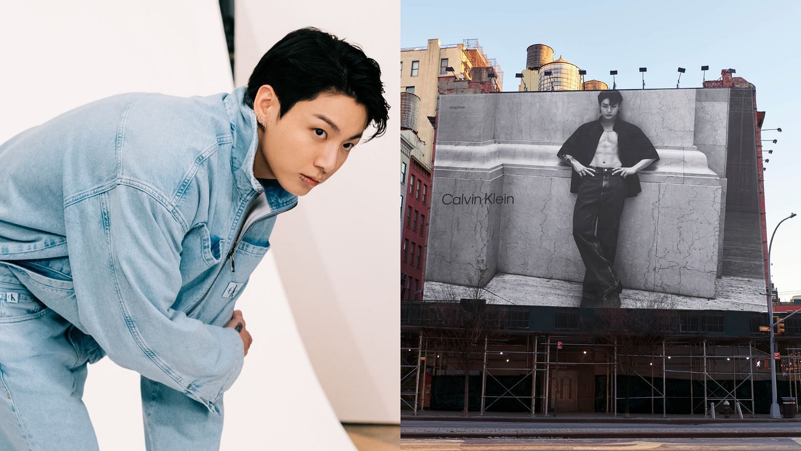 Calvin Klein deems Jungkook&rsquo;s billboard at Houston St. in New York City as &lsquo;A global landmark&rsquo;. (Images via X/@calvinklein)