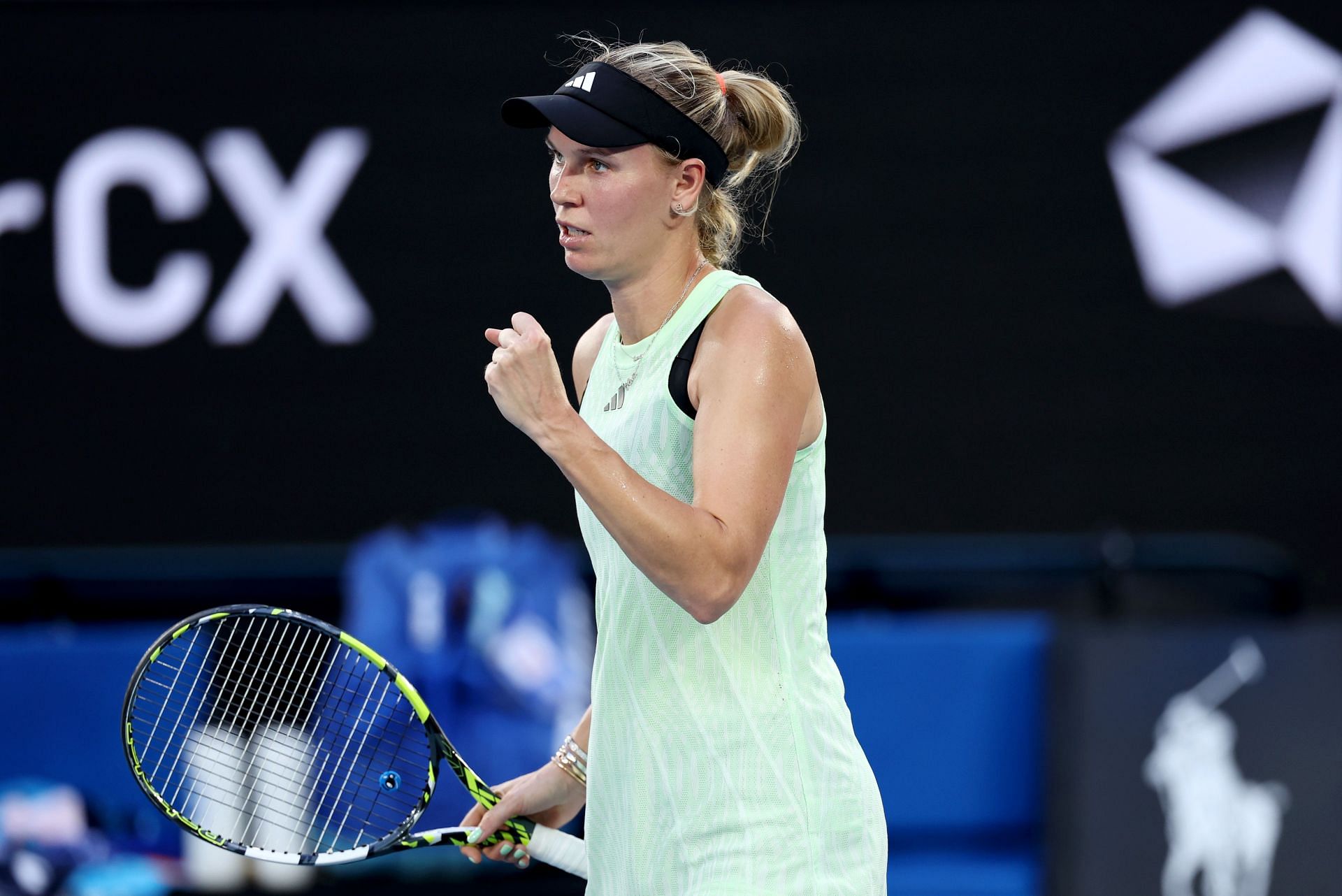 Caroline Wozniacki at the 2024 Australian Open