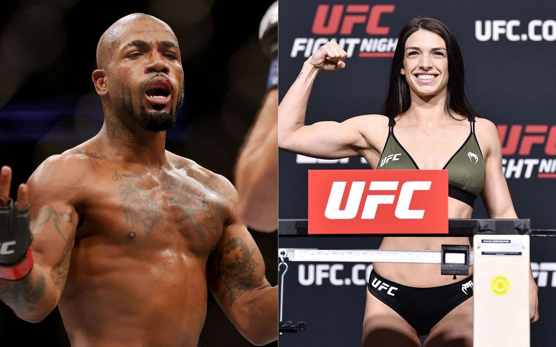 Bobby Green (left) speaks about an interaction with Mackenzie Dern