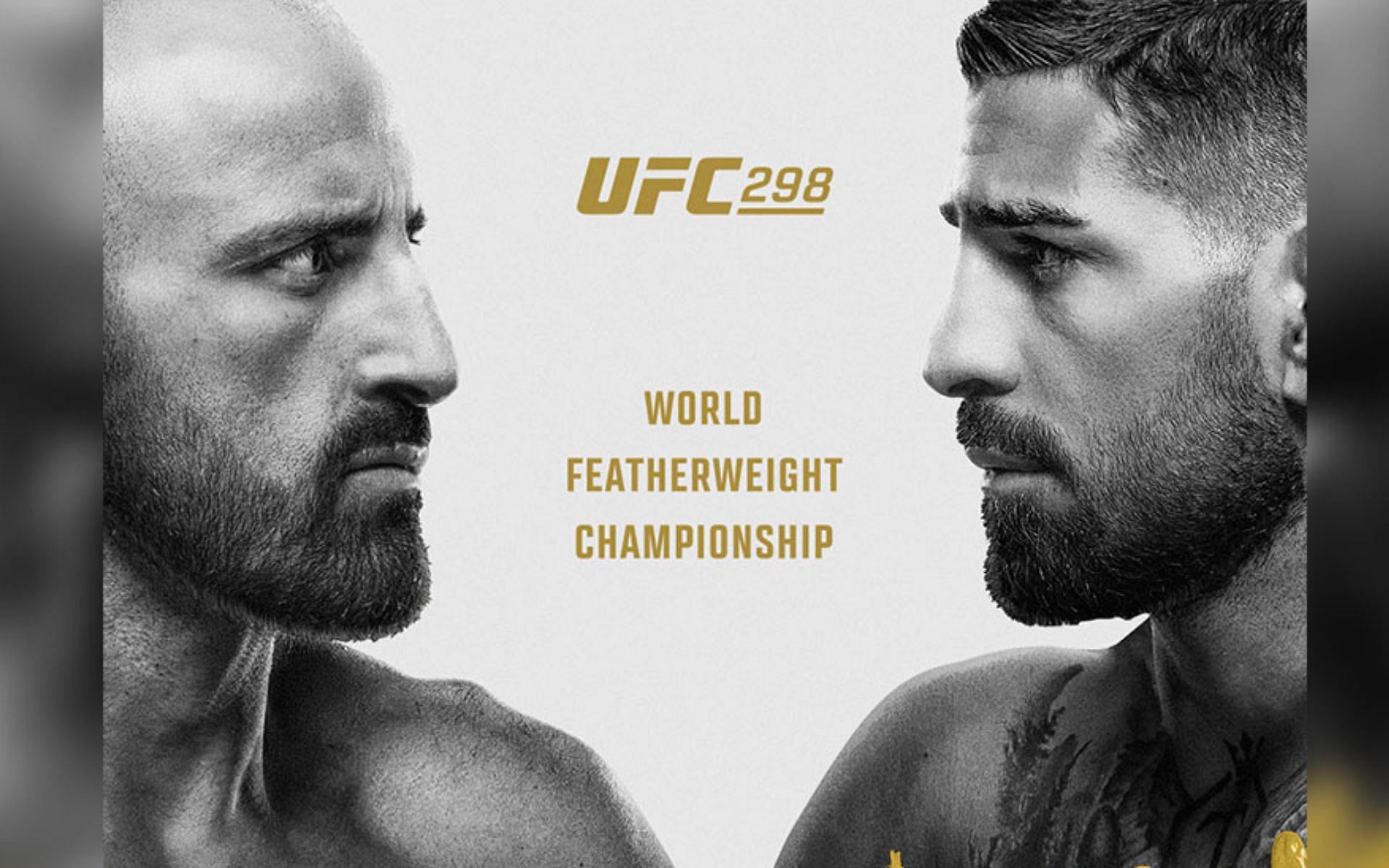 Find out  the UFC 298 main card start time, main event walkouts, and more [Image courtesy: @ufc - X]