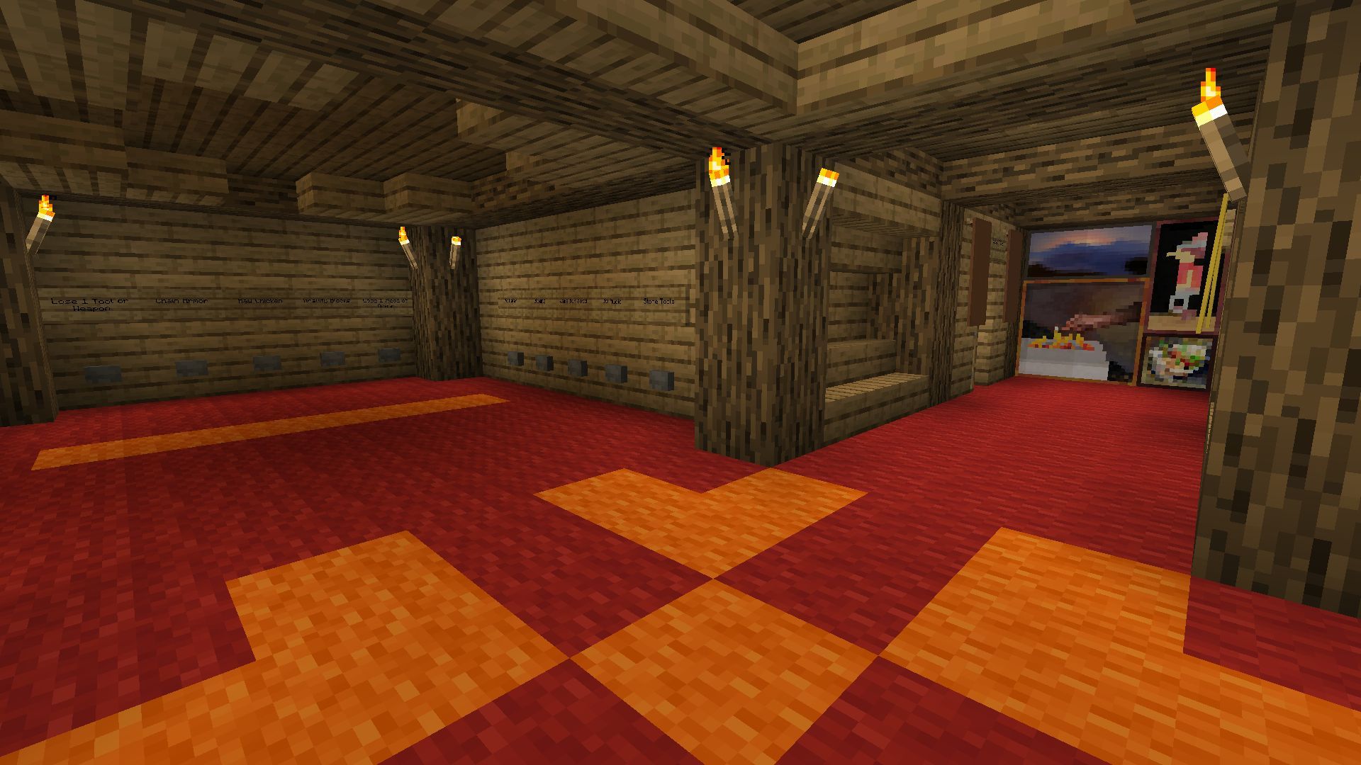 The Enhanced PvP Buff and Debuff room (Image via Mojang)