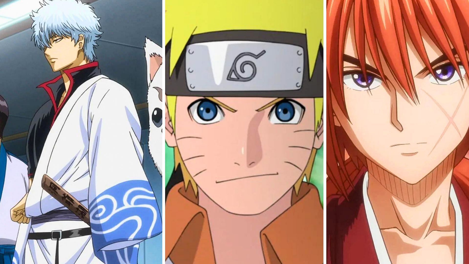 Gintama, Naruto, Rurouni Kenshin 