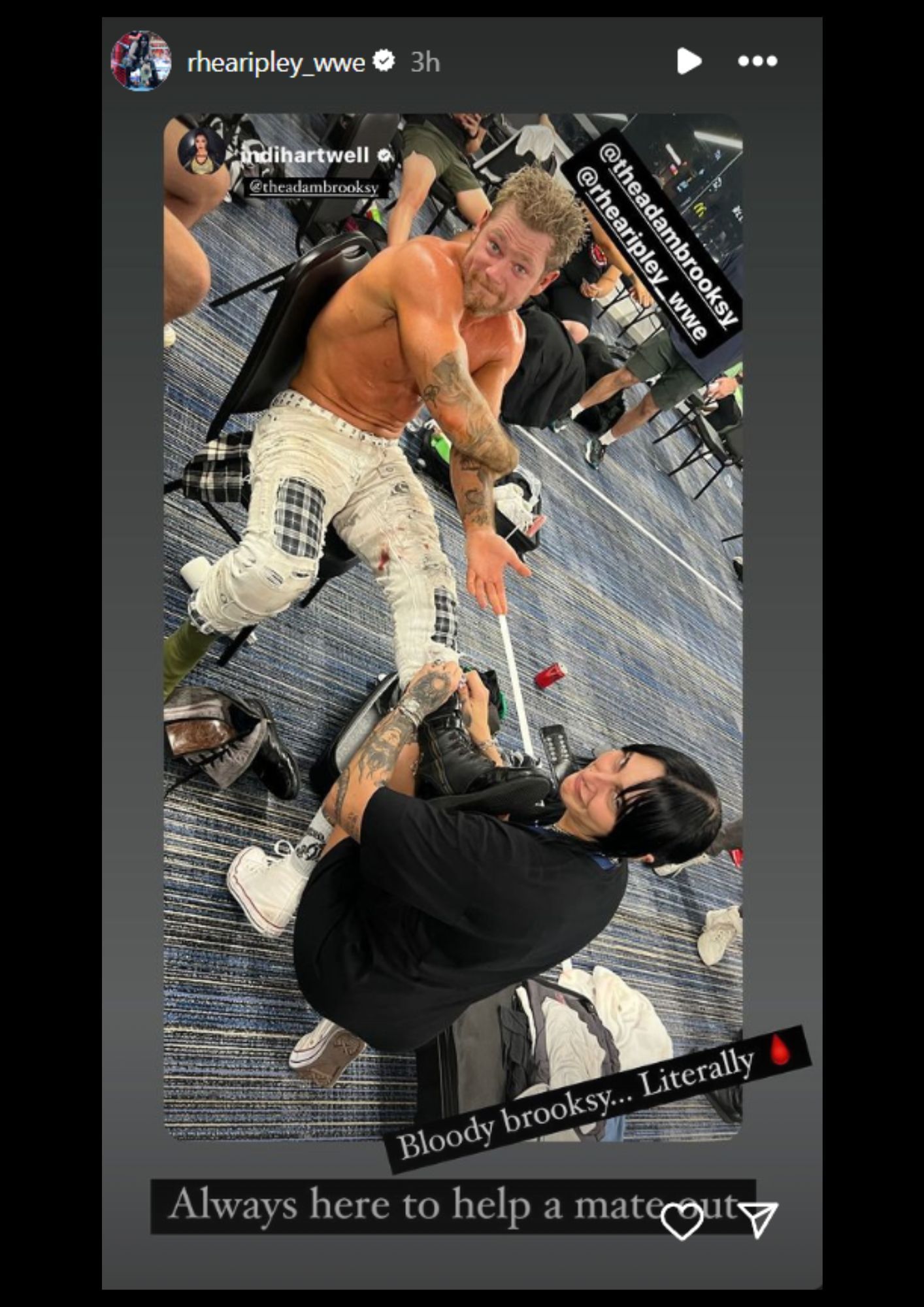 Rhea Ripley&#039;s Instagram story