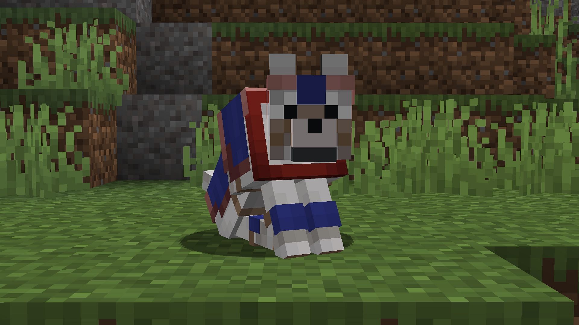 Blue wolf armor (Image via Mojang)