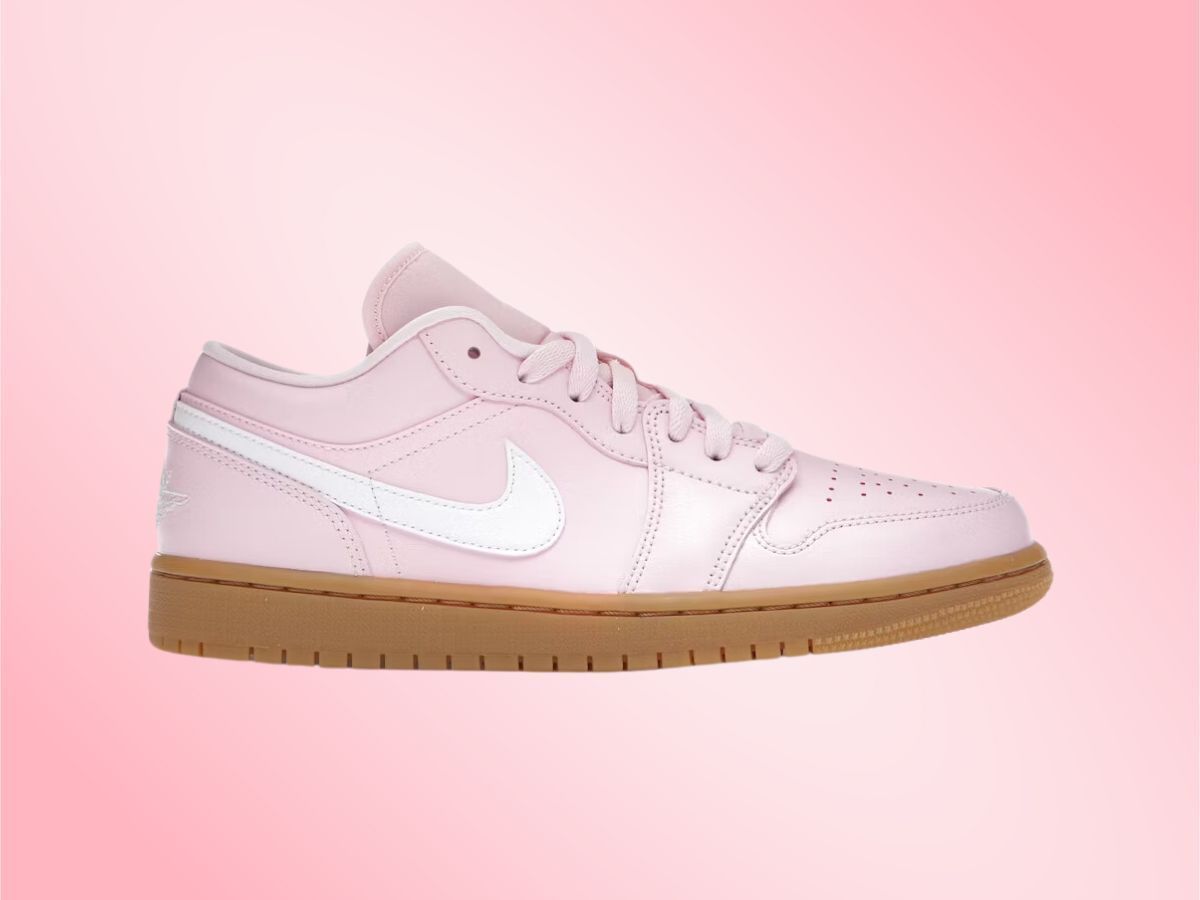 The Air Jordan 1 Low &quot;Artic Pink Gum&quot; sneakers (Image via StockX)