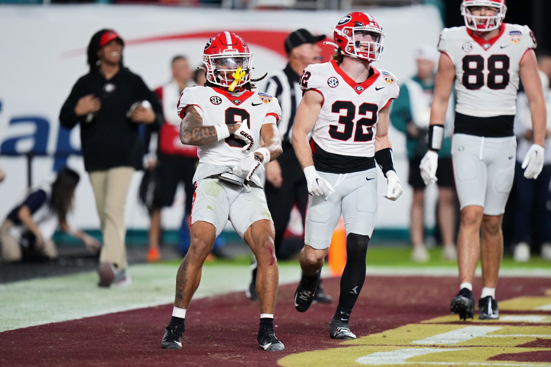 Jackson Meeks #9 of the Georgia Bulldogs