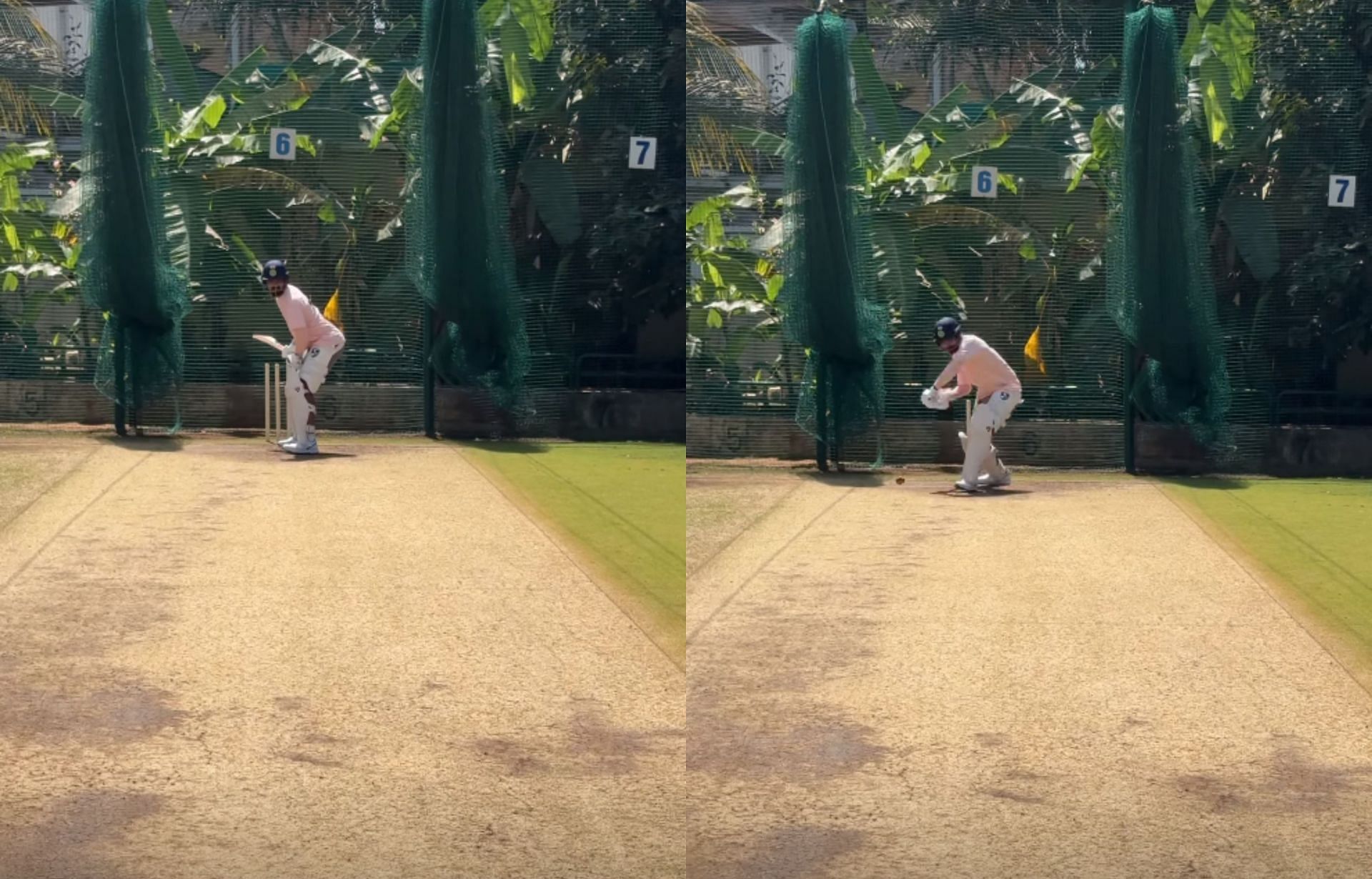 KL Rahul practicing in the nets ahead of 3rd Test. 