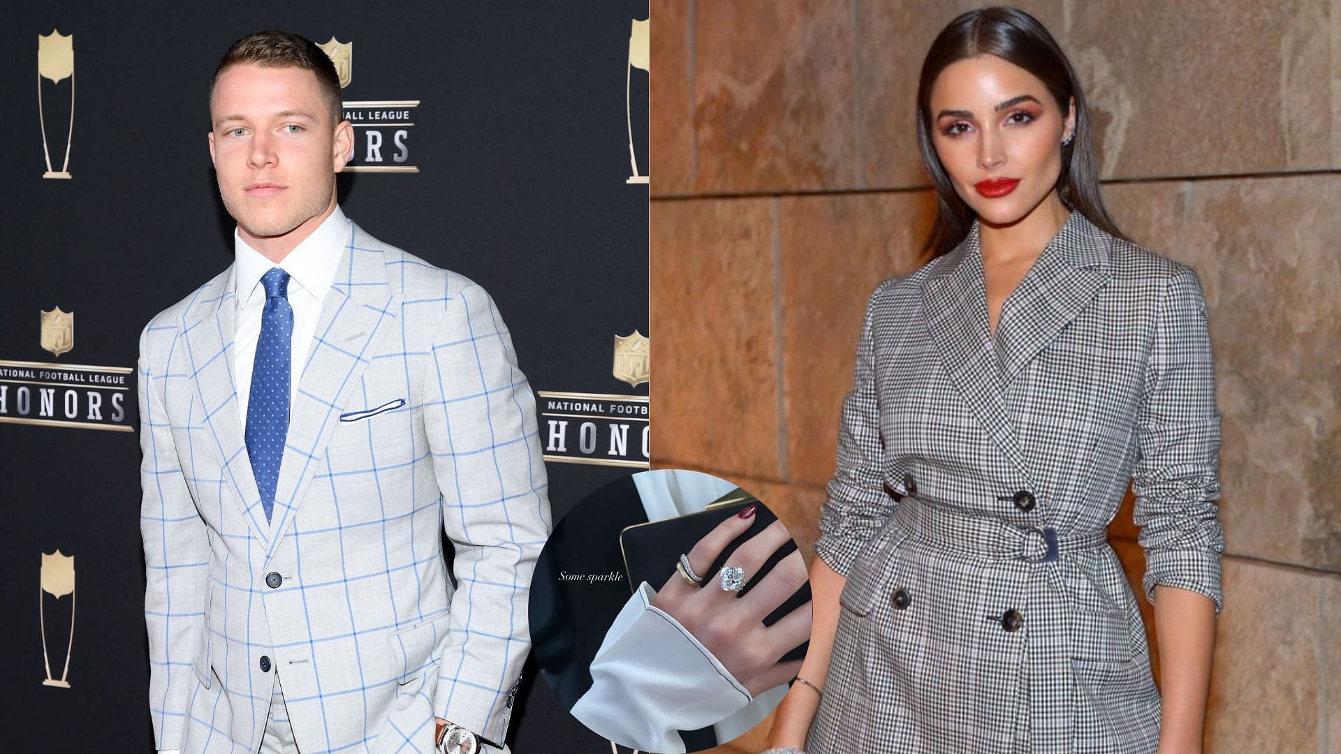 IN PHOTOS: Olivia Culpo glams it up for NFL Honors as Christian McCaffrey wins Offensive Player of the Year