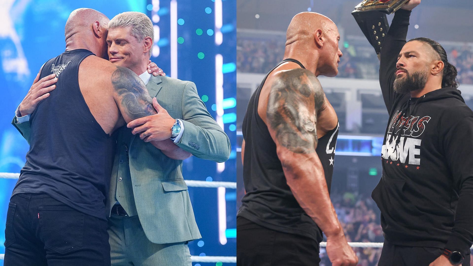 Cody Rhodes, The Rock, and Roman Reigns on SmackDown!