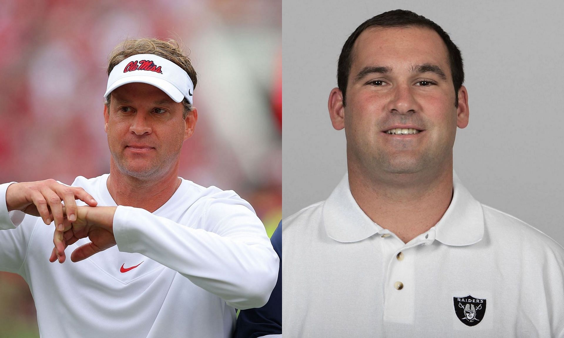 Lane Kiffin (left), James Cregg (right)