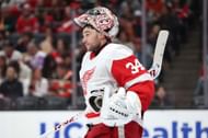 Alex Lyon of the NHL's Detroit Red Wings