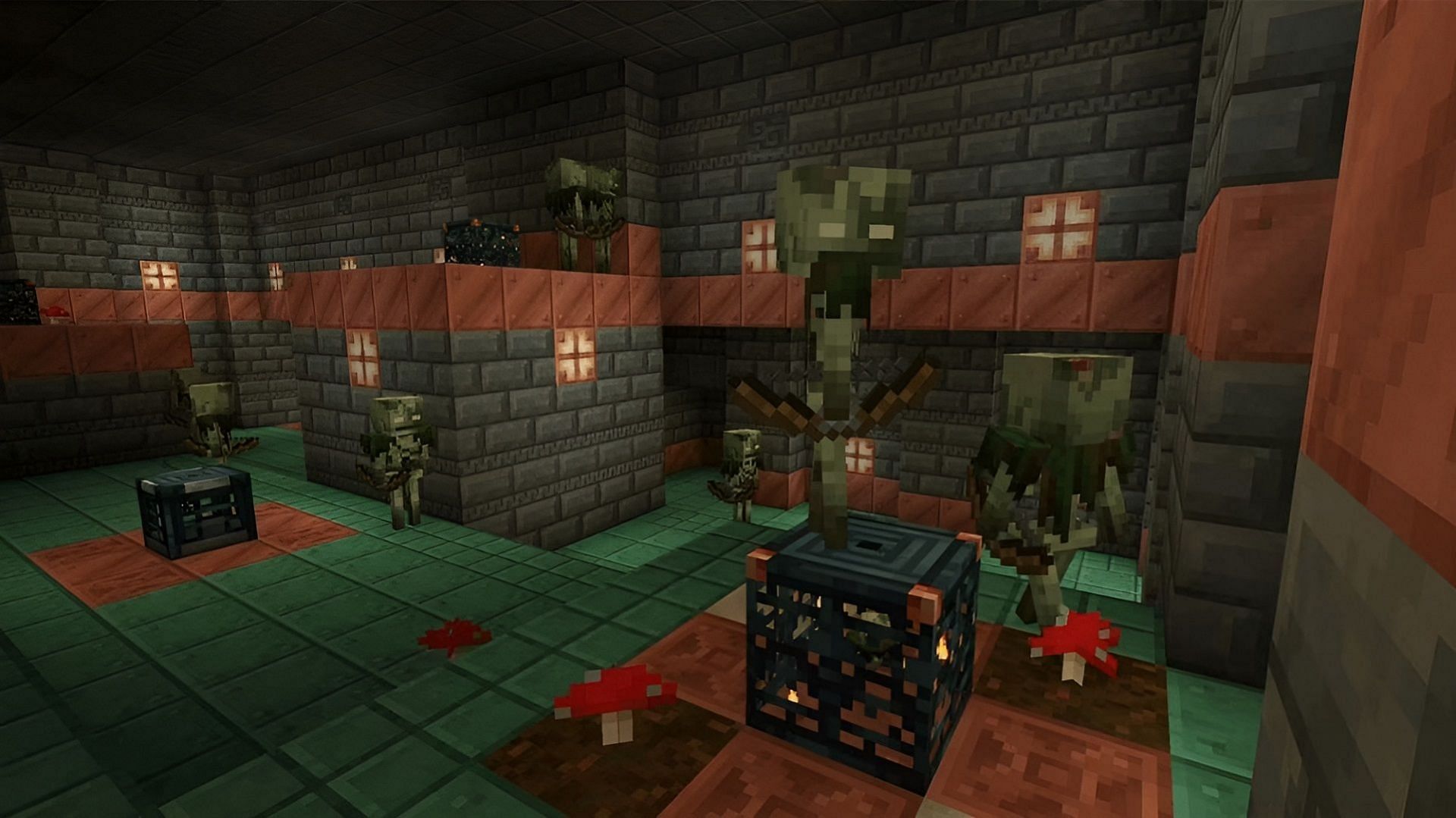 A group of bogged can still be dangerous (Image via Mojang)