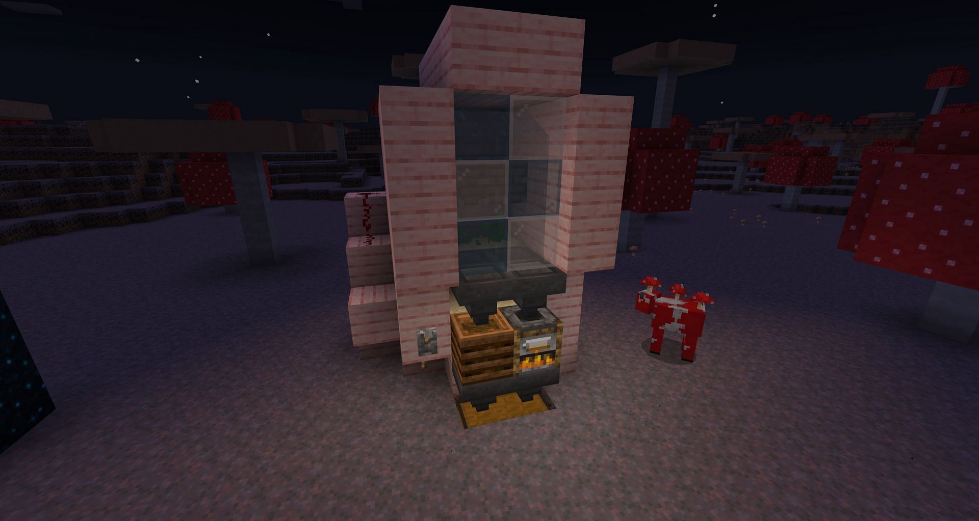 Une ferme de varech de base sans tiques.  (Image via Mojang)