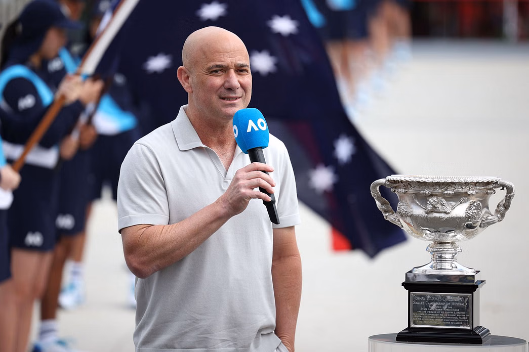 Andre Agassi shares old image from Wimbledon Champions' ball with ...