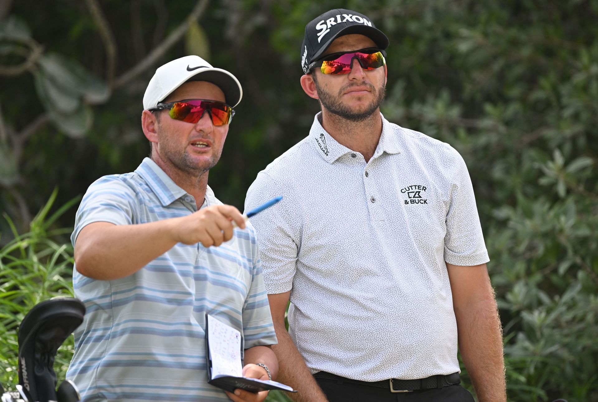 Dean Burmester and his caddie Jason Reynolds