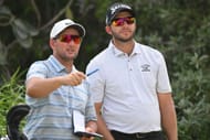 Dean Burmester and his caddie Jason Reynolds