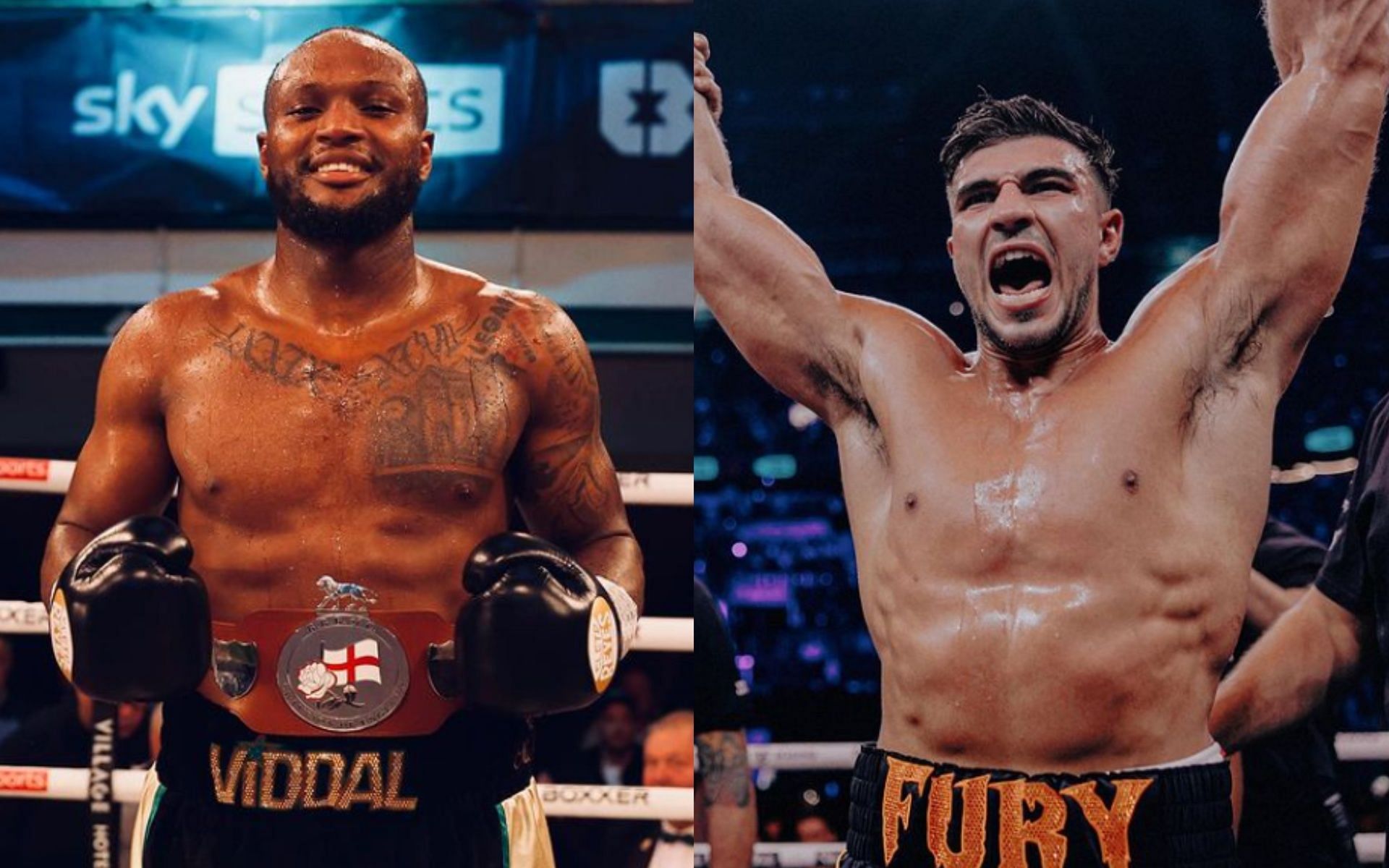 Viddal Riley has fired a shot at Tommy Fury. [Images via @TommyFuryTNT and @isitril on Instagram]