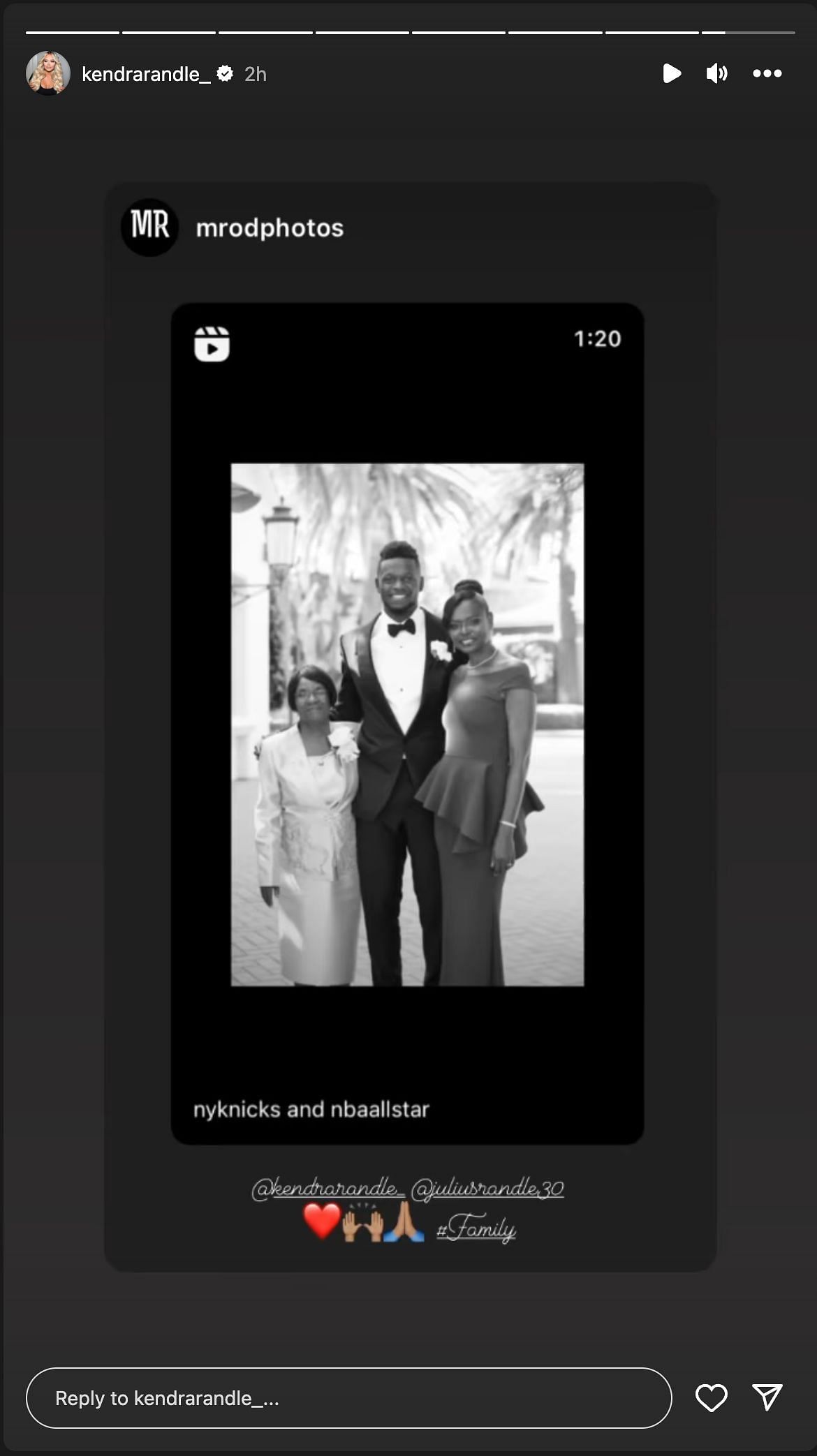 Julius Randle’s wife Kendra Randle gushes with heartfelt tribute for 3x ...