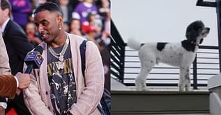 $5,000,000 worth Deion Sanders Jr. jokes about furry friend Jeffery while enjoying the snowfall in Colorado: "Starts turning up like its cocaine"