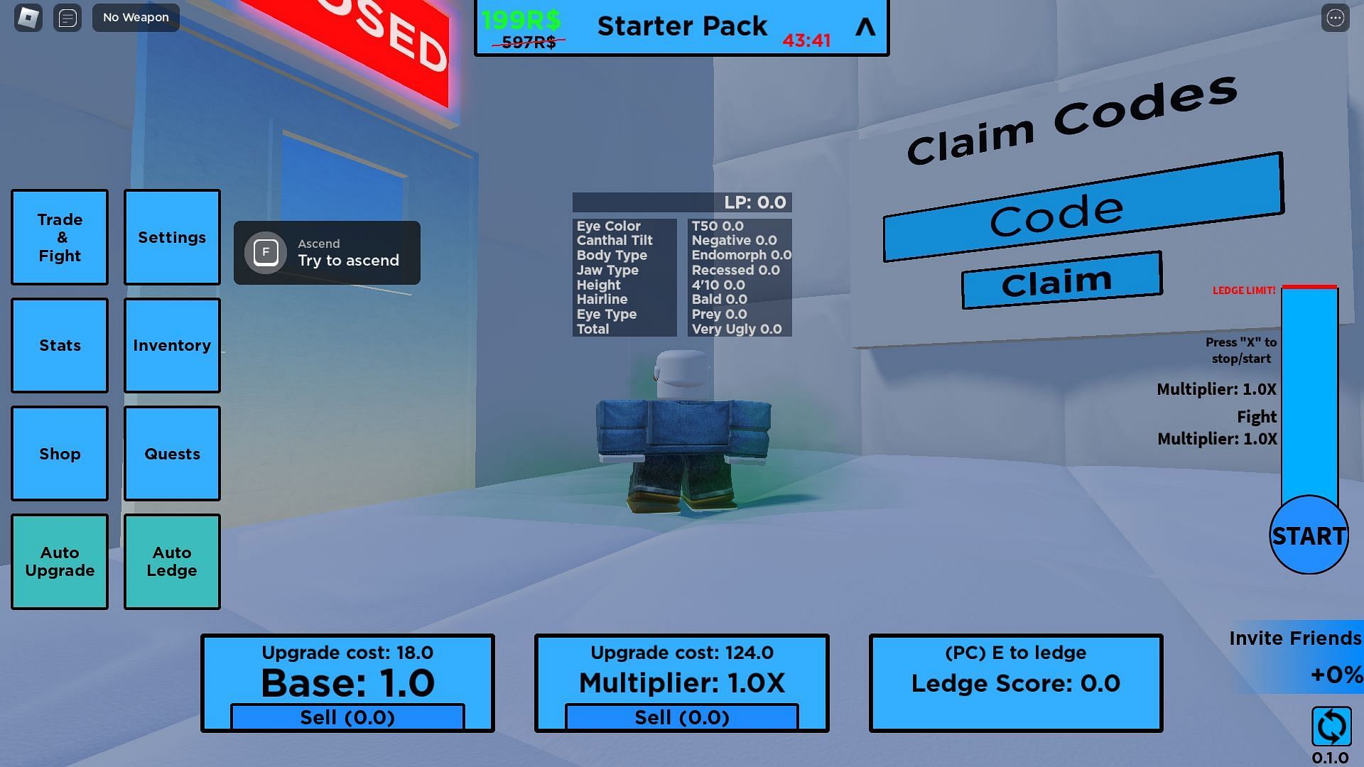 How to redeem codes for Edge Mogger (Image via Roblox)