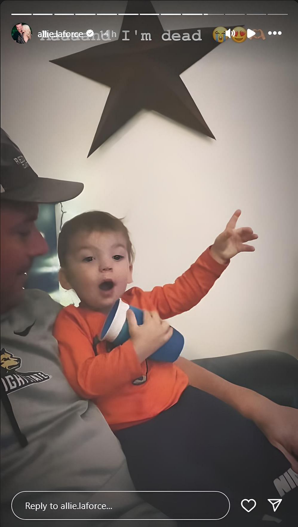 Jacob&#039;s adorable reaction to watching mom interview NBA star Damian Lillard 