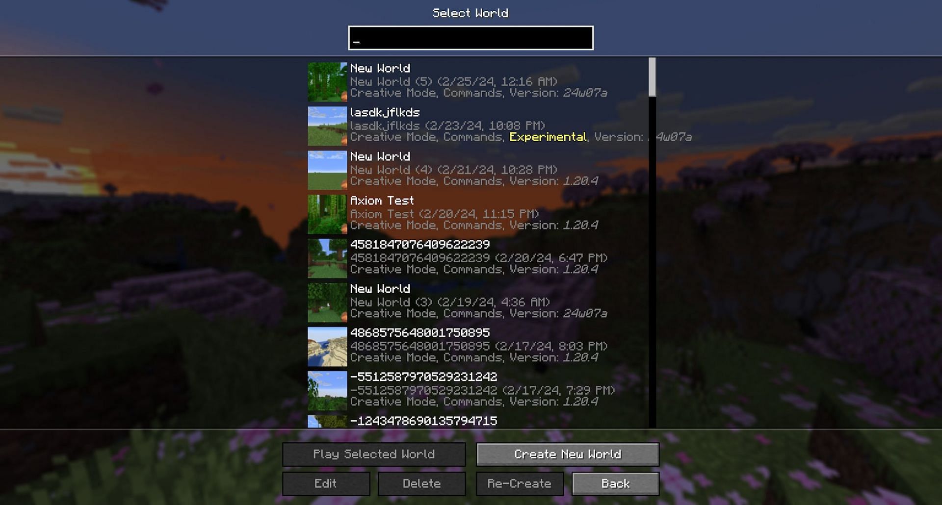 The new and completely transparent user interface (Image via Mojang)