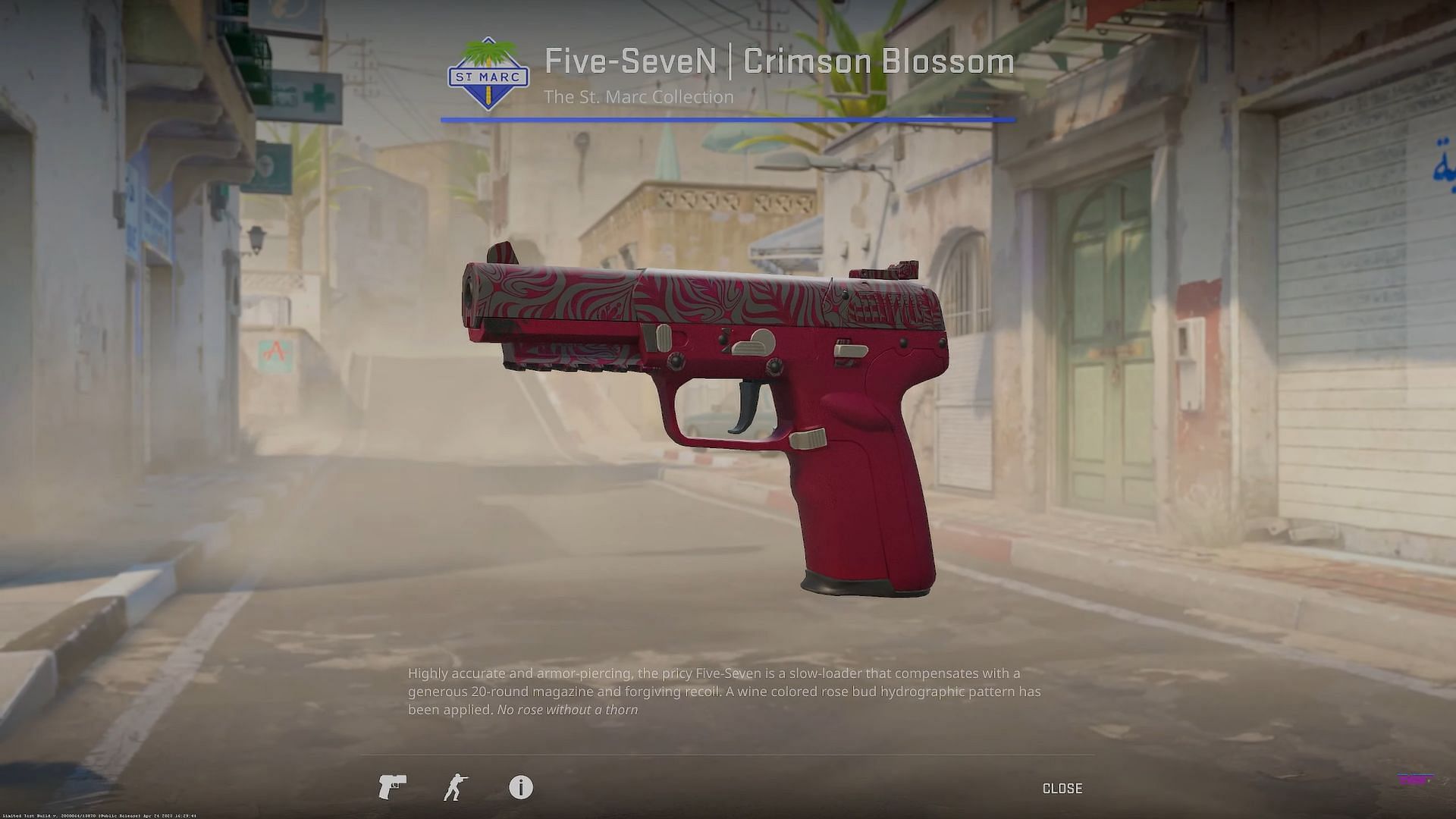 Five-SeveN Crimson Blossom (Image via Valve || YouTube/covernant)