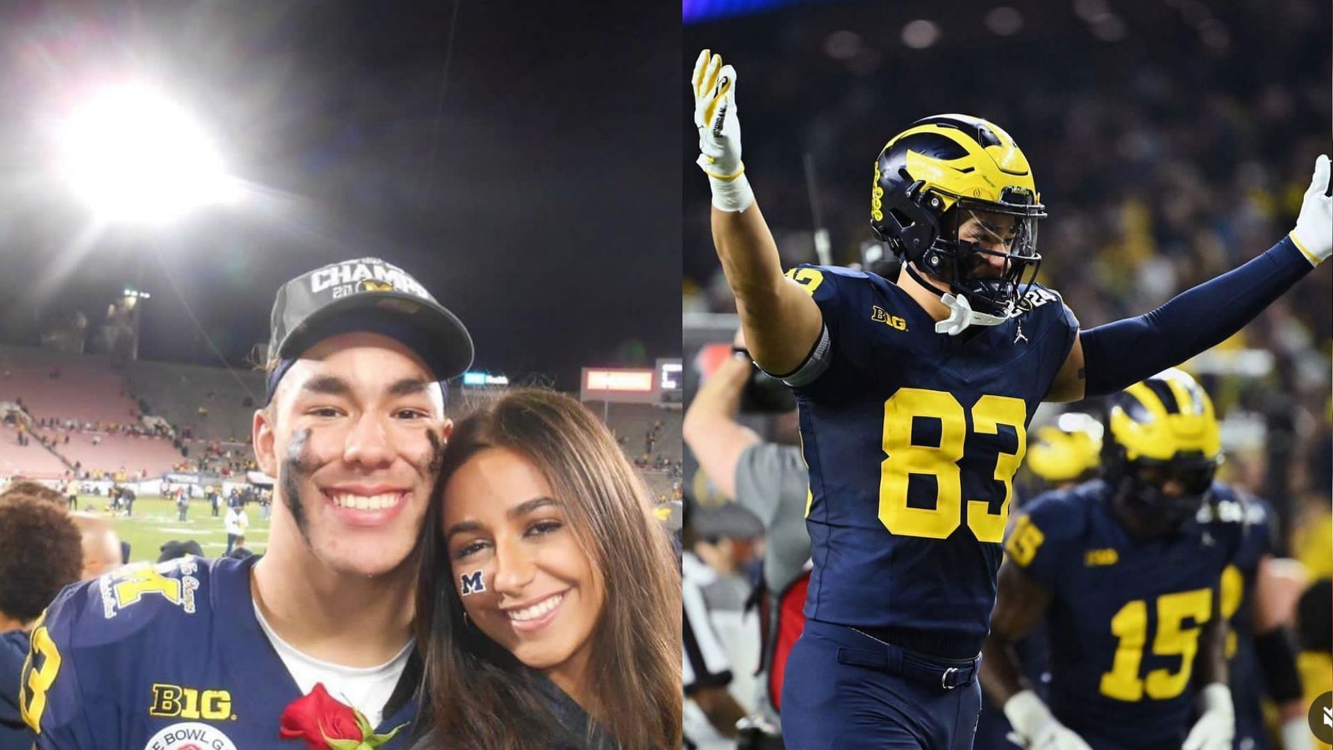 Michigan tight end Zack Marshall and his GF, Josie