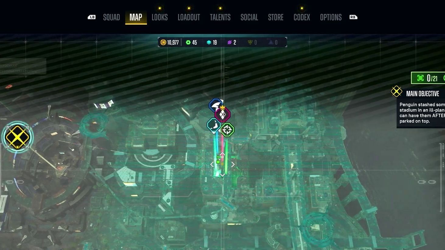 Spot #10 of Suicide Squad Kill the Justice League Riddler Trophy Locations (Image via YouTube/Pixelz)