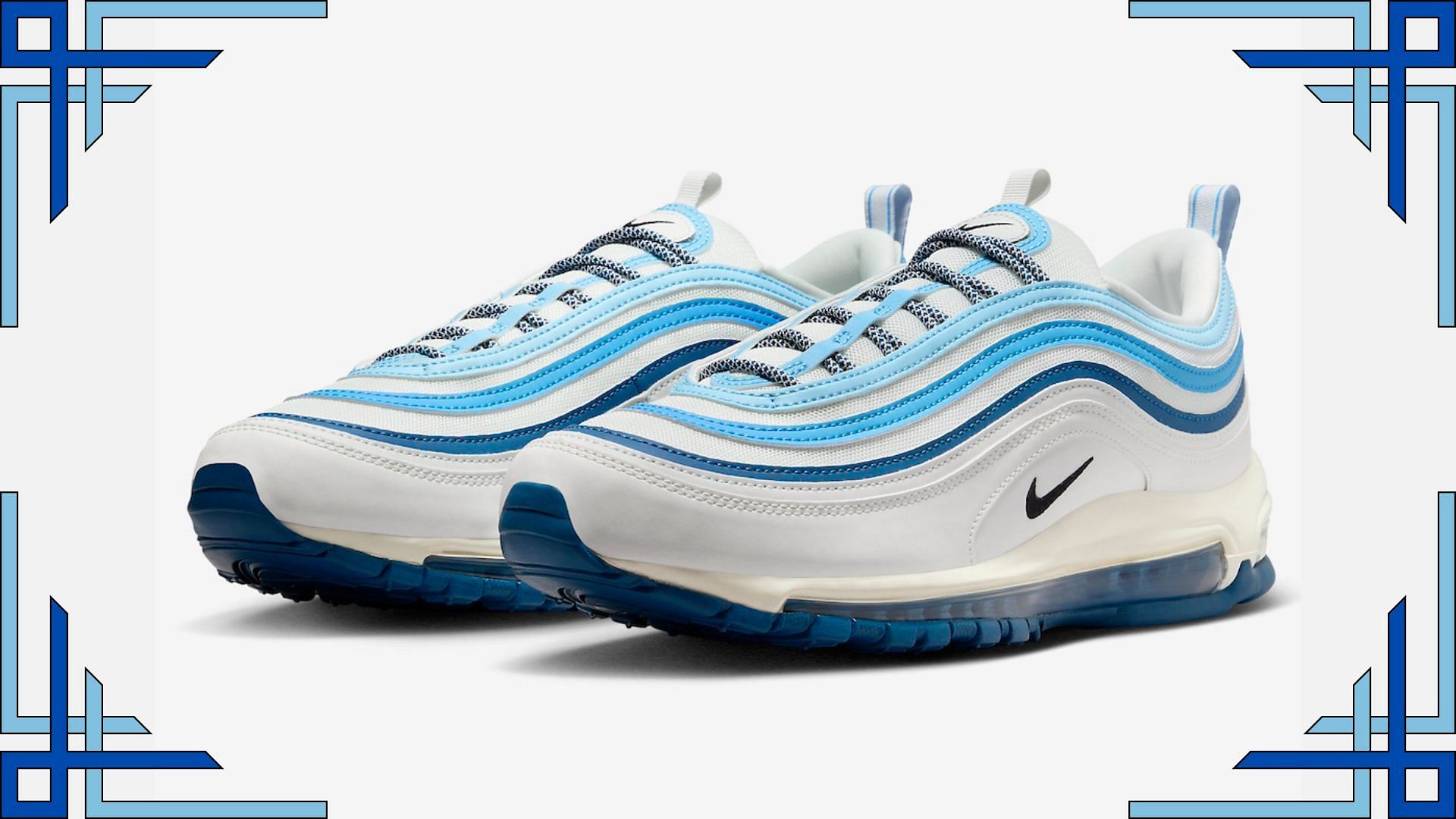 Nike Air Max 97 Glacier Blue sneakers (Image via YouTube/@sneakersociety)