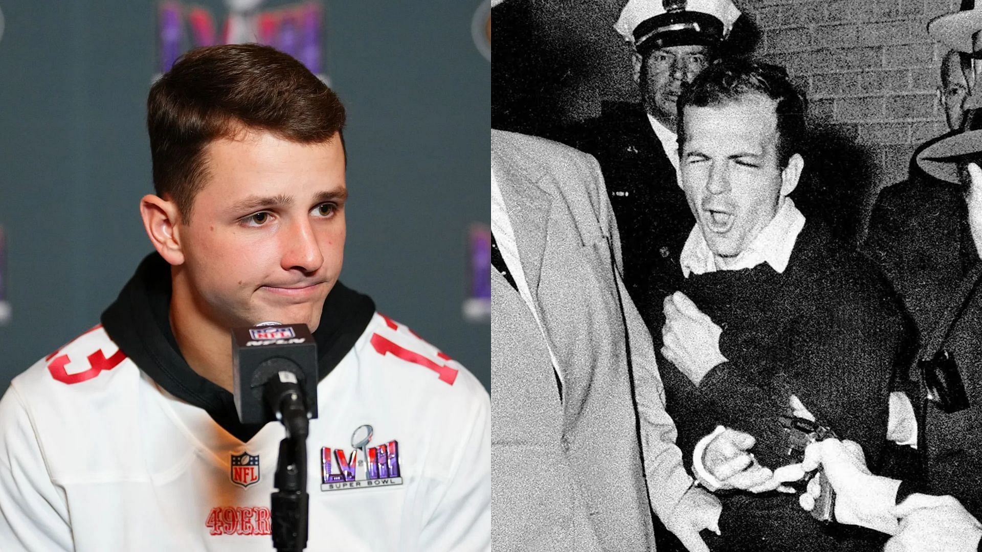 Brock Purdy purportedly bears a facial resemblance to to Lee Harvey-Oswald