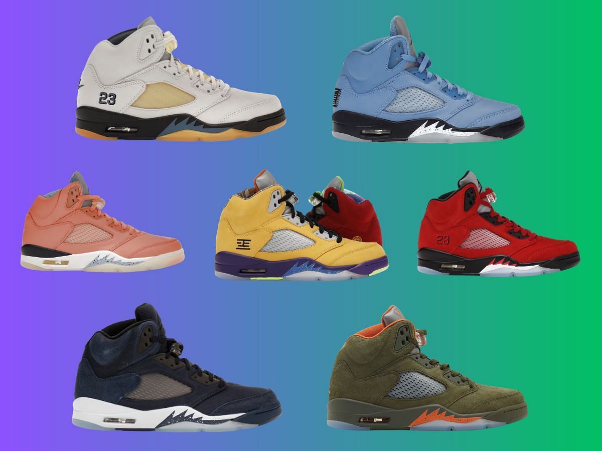The best Air Jordan 5 Retro sneakers of all time (Image via Soortskeeda)