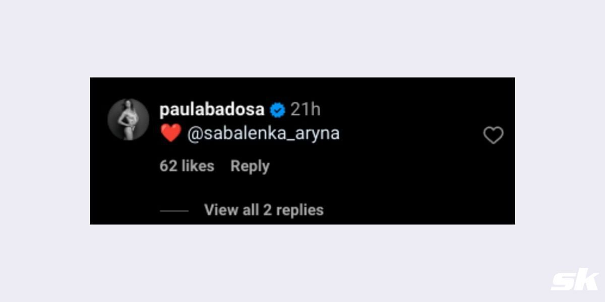 Paula Badosa reacts to Aryna Sabalenka&#039;s kind words.