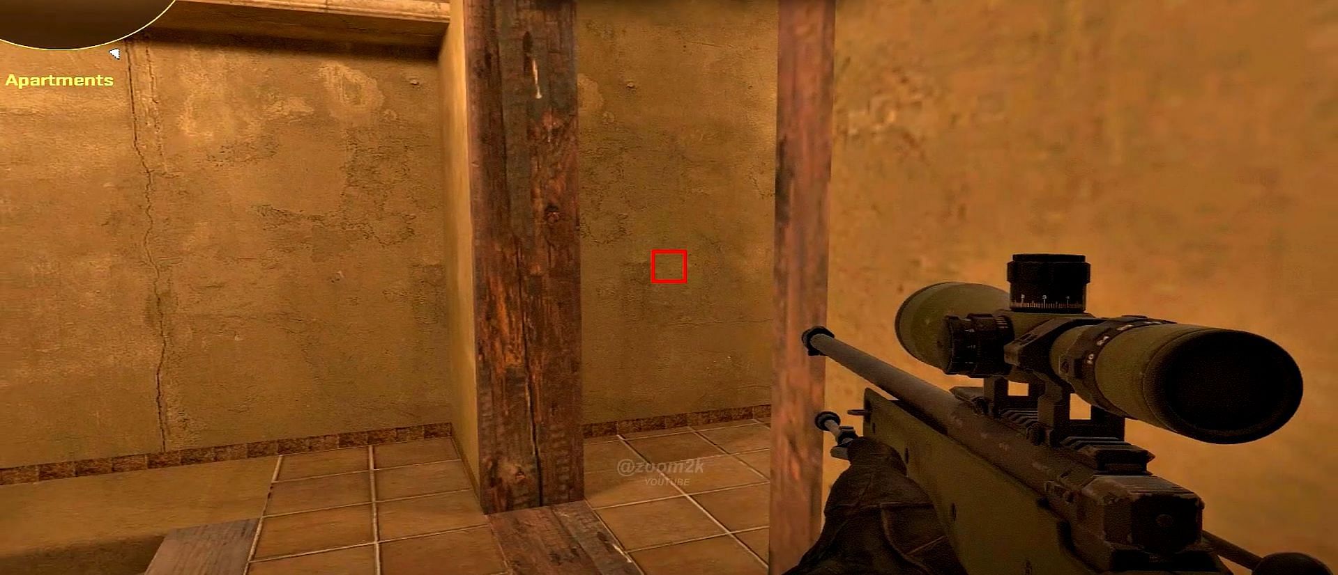 Wall bang spot on A market (A market to shop window) (Image via Valve || YouTube/Zoom2k)