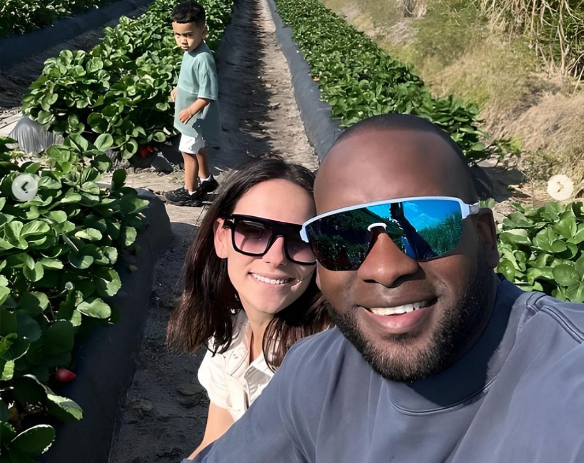 In Photos: Astros star Yordan Alvarez captures adorable family moment as kids Mia and Jordan pick fresh delights at the farm
