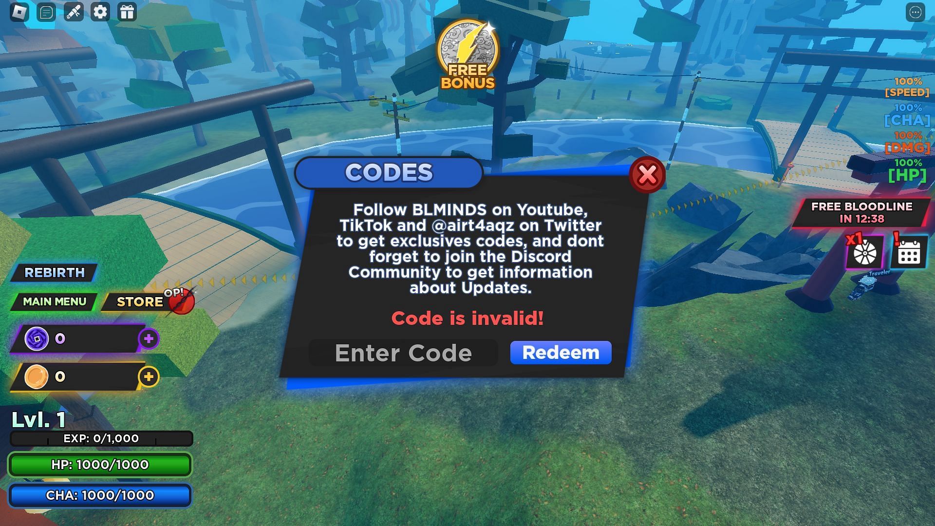 Troubleshooting codes for Kage Tycoon (Image via Roblox)