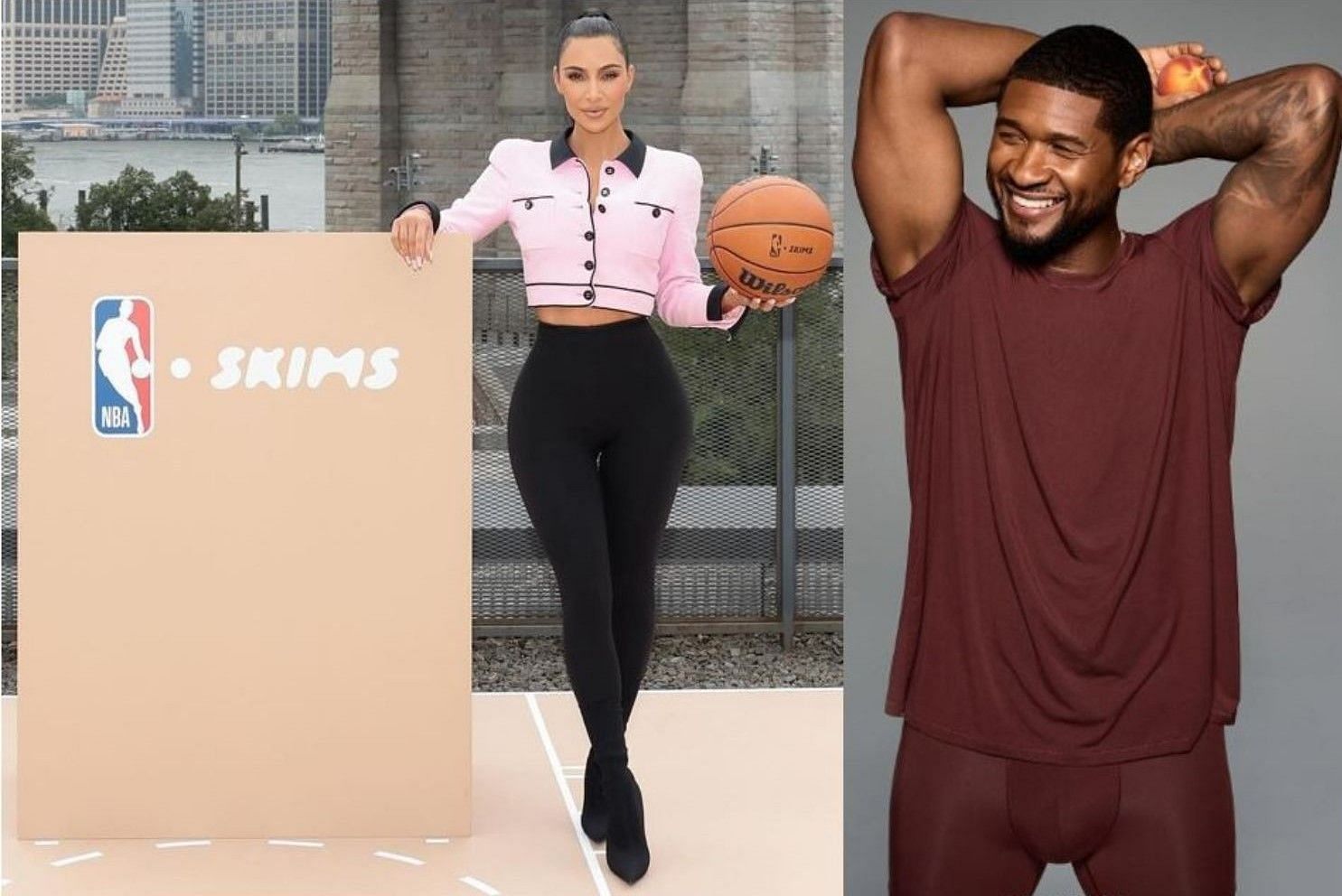 Skims: “Kim out here doing lords work”: Fans approve Kim Kardashian's new  NBA affiliate brand signing Usher