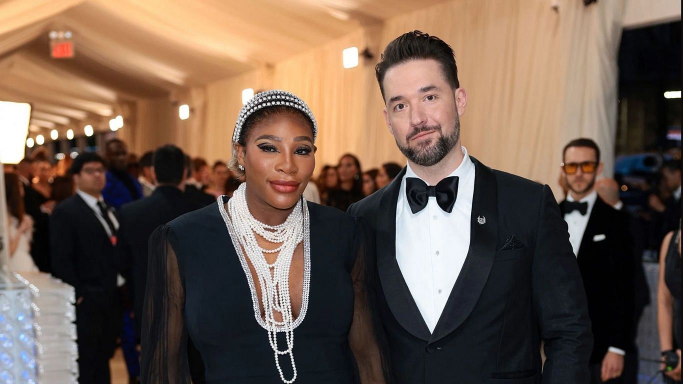 Serena Williams(left) with husband Alexis Ohanian(right) at the 2023 Met Gala