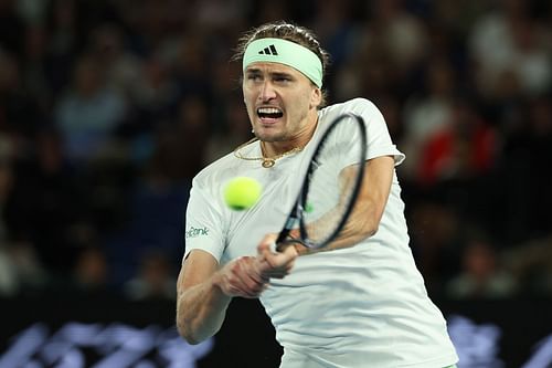 Alexander Zverev in action at the Australian Open