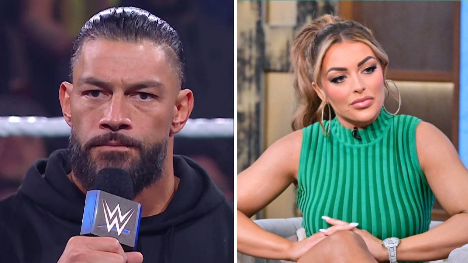 Roman Reigns on the left and Mandy Rose on the right [Image credits: stars