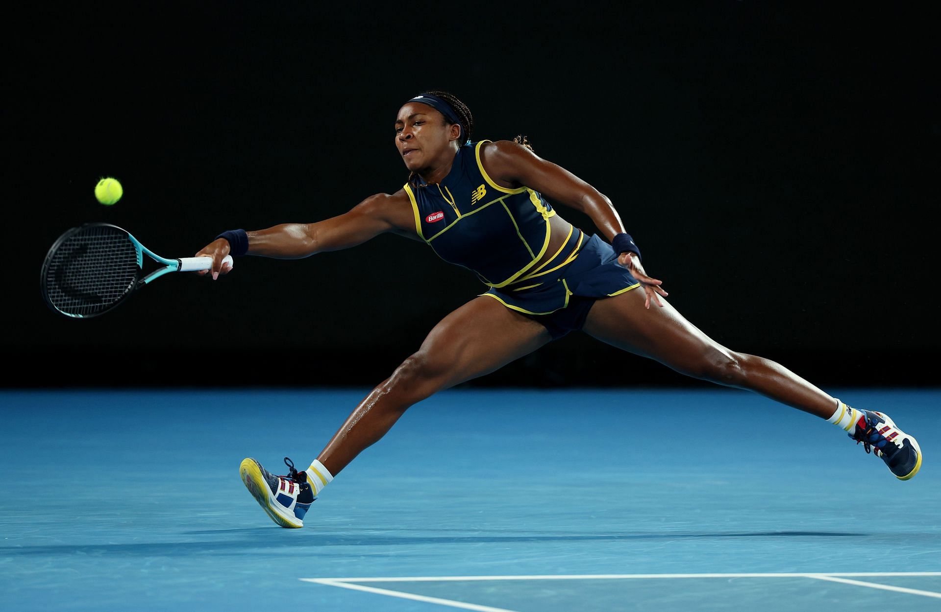 Coco Gauff in action at the 2024 Australian Open.